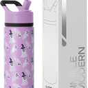 Simple Modern Halloween Kids Summit Water Bottle with Straw Lid | 18oz Stainless Steel Cup Insulated Tumbler for Boys, Girls, School | Witchy Ghosts