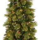 National Tree Company 6.5ft Pre-Lit Carolina Pine Slim Christmas Tree | 350 Clear Lights, 516 Tips, Includes Stand, Artificial, Green