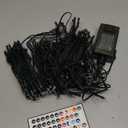 Joomer St. Patrick's Day Green String Lights - 66FT 200LED RGB String Lights with Remote, Waterproof Outdoor Indoor with Timer Memory Function for Tree, Yard, Christmas Decor (Non-Connectable)