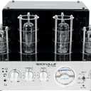 Rockville BluTube 70W Tube Amplifier Stereo Receiver, Bluetooth, EDR, Compact Design, Warm Sound, for Home Audio Enthusiasts