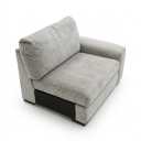 Right Side Seat Module for Modular Sectional Couch Sofa, Living Room Accent Armless Sofa Chair with Storage & Pillow, Modern Side Sectional Middle Unit, Chenille Light Grey