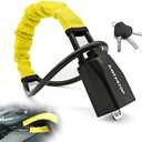 KAYCENTOP Car Steering Wheel Lock, Seat Belt Lock, Anti-Theft Device, Max 17 Inch Length, Small and Light-Weight, Multi-Functional, Fit Most Vehicle, SUV, Golf Cart Security (Yellow)