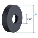 RAINREVIVE Matte Black Shower Arm Flange, Metal Shower Arm Stabilizer Bracket and Flange Cover Plate