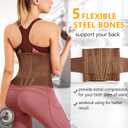 AOSBOEI Waist Trainer for Women Workout Waist Cincher Trimmer Underbust Corset Tummy Control Hourglass Body Shapewear (Brown)