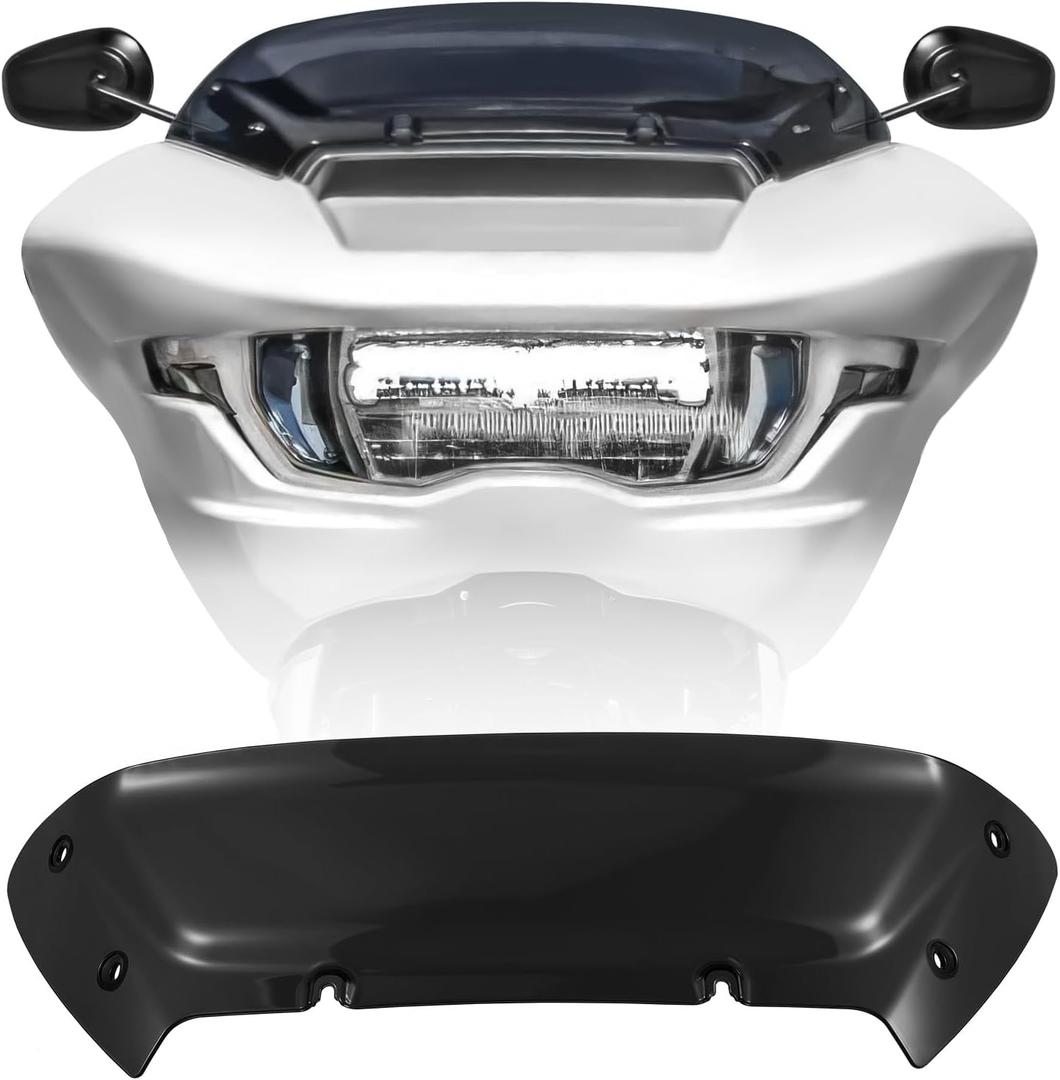 6" Windshield Wind Shield Windscreen Air Deflector for Harley Touring Road Glide FLTRX Special FLTRXSTSE CVO Road Glide FLTRXSE 2023-2024, for Dual Headlights (Black)