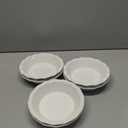 MALACASA Ceramic Mini Pie Pans Set of 6, 6 Inch Pie Plates for Baking with Ruffled Edge, Small Quiche Baking Dish Pans Tart Pans, Individual Pot Pie Plates, Microwave & Oven Safe, White