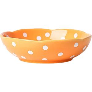 Basic Mushroom Cat Bowl, Cute Cat Bowls Whisker Friendly, Dishes Ceramic Cat Food Bowls, 6" Wide for Adult Cats, Small Dog, Low Yellow