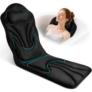 Atsuwell Full Body Bath Pillow for Bathtub, Ergonomic Bathtub Cushion for Neck, Waist, Hip Support, Luxury 3D Mesh Shower Pillow with Non-Slip Suction Cups & Dual Hooks, Pressure Relief, 51'' x17''