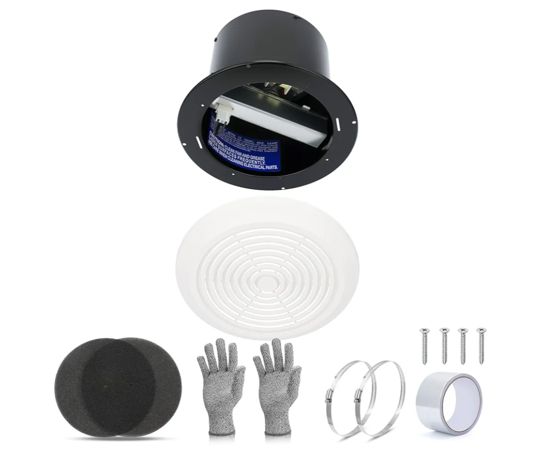 EJVFN V226250 Bathroom Exhaust Fan, 7 In vent fan, 50 CFM 1.0 Sones Low Noise for Bathroom Ceiling Fan, Kitchen Exhaust Fan, Garage Ceiling Fan for Mobile Home, Household Ventilation Fans