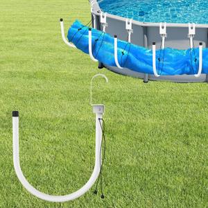 Pool Solar Cover Holder for Above Ground Pool 5 PCS, Easy to Use & All-in-One Solar Cover Holder, No Drilling Required, Keep Solar Blankets Off The Ground Solar Cover Storage Hooks