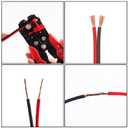 16Gauge 200FT Electrical Wire Cable 2 Conductors Red Black Cable Hookup LED Lighting Strips Flexible Wire Extension Cord 16AWG Copper Clad Aluminum Copper Wire 12V/24V DC 61M