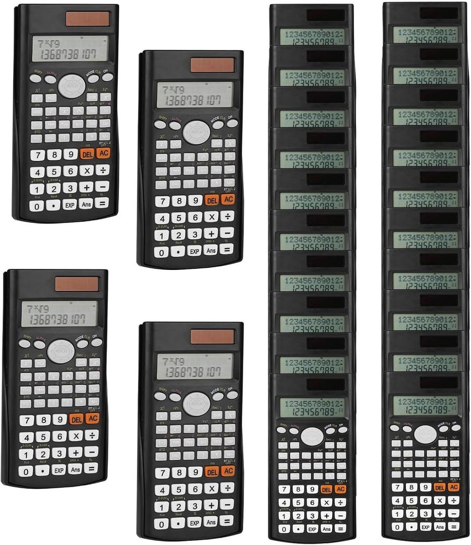 Mr. Pen- Scientific Calculators, 24 pcs, 2 Line Calculator for School, Fraction Calculator Scientific Calculator, Bulk, for School, High School, Collage, Office