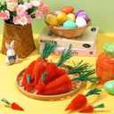 DoubleFill 12 Pcs Easter Carrot Decoration 10.6" 7.5" 3.5" Artificial Fake Carrots Tabletop Multisize Spring Easter Bunny Ornament for Basket Filler Hunting Party Tree Farmhouse Fireplace DIY(No Base)