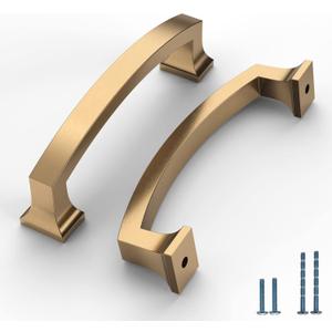 10 Pack Champagne Bronze Cabinet Pulls 4 Inch(102mm) Hole Center Kitchen Cabinet Handles Drawer Pulls Kitchen Hardware Cupboard Handles Bathroom Solid Dresser Handles