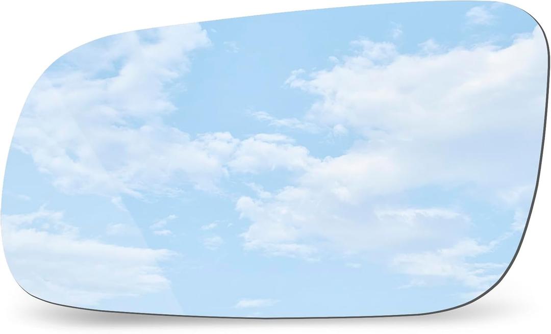 TOEMIRR Mirror Glass Driver Left Side fit for 1998 1999 2000 2001 2002 2003 2004 2005 2006 Volkswagen Cabrio Golf Jetta Passat with Adhesive Flat No Backing Plate