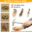 300PCS Self Drilling Drywall Anchors with Screws Kit, Wall Anchors for Drywall, Heavy Duty Metal Expansion Bolts, Sheetrock Anchors & Zinc Plated Steel Expansion Screws,No Drill Needed for Shelf, etc
