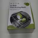 JASIWAY Dish Drying Rack in Sink, Expandable Stainless Steel Dish Drainers for Kitchen Counter, Dish Dryer Rack for Inside Sink, Over The Sink Dish Racks with Utensil Holder, Silver