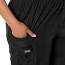 Cherokee Scrubs for Women Cargo Pant Natural Rise Tapered Pull-On Bottom with 4 Pockets , Fade Resistant Fabric - 4200 (Black, S)