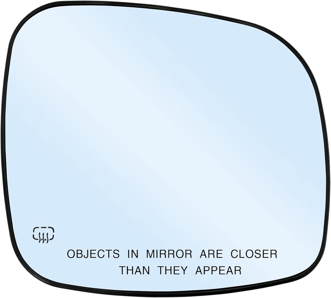 Passenger Right Side Heated Mirror Glass Replacement for Chrysler Town & Country Dodge Grand Caravan RAM CV Volkswagen VW Routan Mirrors - Side View Heated Convex Mirror Glass with Rear Holder
