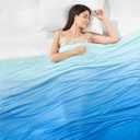 Elegear Cooling Comforter Queen Size Absorb Body Heat to Keep Cool, Double-Sided Cooling Blanket for Hot Sleeper Arc-Chill Cool Fabric Q-Max>0.5, Lightweight Summer Comforter Ice Blanket, Gradient Blue