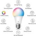 Kasa Smart Light Bulbs, Full Color Changing Dimmable Smart WiFi Bulbs Compatible with Alexa and Google Home, A19, 60 W 800 Lumens,2.4Ghz only, No Hub Required, 2-Pack (KL125P2), Multicolor