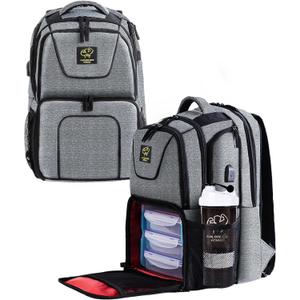519 Fitness Meal Prep Backpack,Insulated Cooler Lunch Backpack with Computer Compartment,Hiking Picnic Cooler Backpack For Men and Women,3 Meal Containers,2 Ice Packs and Protein Shaker Included