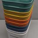 10 Pack Colorful Plastic Storage Bins, Storage Container for Organizing, Colored Storage Boxes with Handle for Shelves, Cute Organizer Bins for Craft, Snacks, Cabinet, 9.69x6.7x5.7 inch