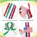 Mexican American Graduation Lei, Class of 2026 Ribbon Lei with Honors Cord and Wristband, USA Mexico Graduation Leis Accessories for Grads, Congrats Gifts for High School College