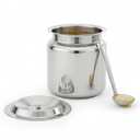 KSJONE Stainless Steel Oil and Ghee Container for Kitchen I Multipurpose Oil Container with Lid I Capacity of 13 oz