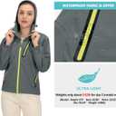 Little Donkey Andy Women's Waterproof Rain Jacket Ultra-Lightweight Rain Shell for Cycling Running Biking (XL)