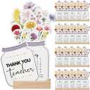 Crtiin 20 Sets Graduation Teacher Appreciation Gifts Desk Calendar 2026 2027 with Wooden Stand Mini Monthly Calendar Desktop Thank You Gift for Teacher Mentor Teaching Assistants Staff Office Supplies
