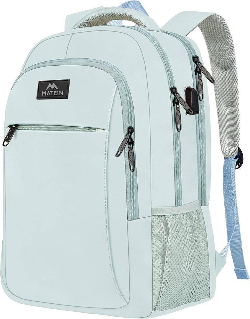 MATEIN Travel Laptop Backpack, Lightweight Anti Theft School Bookbag for Girls Boys and Students with USB Charging Port, Water Resistant 15.6 Inch Computer Bag Sturdy College Daypack Gift for Women MATEIN Travel Laptop Backpack, Lightweight Anti Theft School Bookbag for Girls Boys and Students with USB Charging Port, Water Resistant 15.6 Inch Computer Bag Sturdy College Daypack Gift for Women