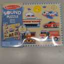 Melissa & Doug Vehicles Sound Puzzle  8-Piece Wooden Peg Puzzle with Light-Activated Sounds, Music Learning Toy for Toddlers and Preschoolers Ages 2+