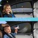 ZATOOTO Car Window Shade 4Pack Side Window Sunshade Single Layer Ventilation & Visibility & Sunshade Car Window Cover for UV Rays Magnet Reinforced for Non-Slip Travel with Bug Free(B Shape for Rear)