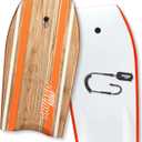 THURSO SURF Quill 42'' Bodyboard Lightweight Durable EPS Core IXPE Deck HDPE Slick Bottom FRP Stringer Crescent Tail Dual Channel Plastic Mesh with Double Stainless Steel Swivel Coiled Wrist Leash