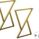 Table Legs Table Legs Dining Table, Industrial Modern, Home Bench Table Legs, with Screws End Industrial Table Desk Set of 2, DIY Iron Bench Legs (Color : Gold, Size : 40 * 90cm/16 * 36in)