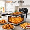 OSTBA Electric Deep Fryer with Basket, 3.2QT Stainless Steel Countertop