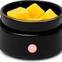 Electric 3-in-1 Essential Oil Burner - Ceramic Fragrance Candle Wax Burner for Scented Wax Tarts Candle Jars - Home Office Bedroom Gift Decor (Black)