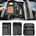 for 2026 Hyundai Palisade Organizer Tray ONLY for 2026 Palisade Hybrid Calligraphy 7-Seater Upper and Under Center Console Secondary Storage Accessories (2026 Palisade Console Organizer 3-Set)