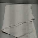 Gxi Beige Linen Curtain Swag for Living Room Button Kitchen Curtain Farmhouse Valance Privacy Rod Pocket Boho Window Tiers for Small Windows Bathroom Bedroom 1 Panel, W79 x L35 inch