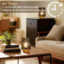 LUSHARBOR Battery Powered Lamp with Timer, Cordless Small Table Lamps Battery Operated with LED Bulb, Decorative Bedside Lamp for Living Room Grey 2Pack