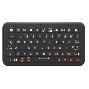 Mini Keyboard with Bluetooth 5.0/2.4G Dual Mode, Gyroscopic Motion Mouse, 64 Keys, RGB Backlight Options, Rechargeable Battery, Type-C Win/iOS/Android/ (Black)