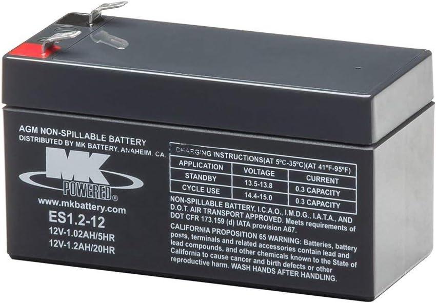 MK Battery ES1.2-12 Maintenance-Free Rechargeable Sealed Lead-Acid Battery