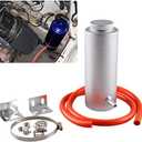 RYANSTAR Universal Car Radiator Coolant Tank 800ml Coolant Expansion Tank Overflow Oil Catch Tank Cooling Catch Bottle Reservoir Aluminum Billet Silver