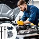 Nylon Universal Cable Tie Buckle for Car Quick One-Button Installation, Heavy Duty Self-Locking Zip Ties for Automotive Repairs Durable and Corrosion-Resistant, Car Parts and Home Maintenance