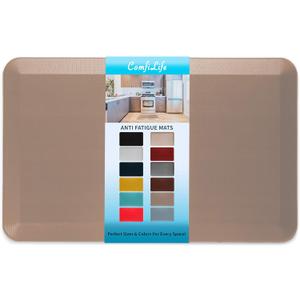 ComfiLife Anti Fatigue Floor Mat  3/4 Inch Thick Kitchen Mats for Floor, Standing Desk Mat, Kitchen Rug  Comfort at Home, Office  Durable  Stain Resistant  Non-Slip Bottom (20" x 32", Beige)