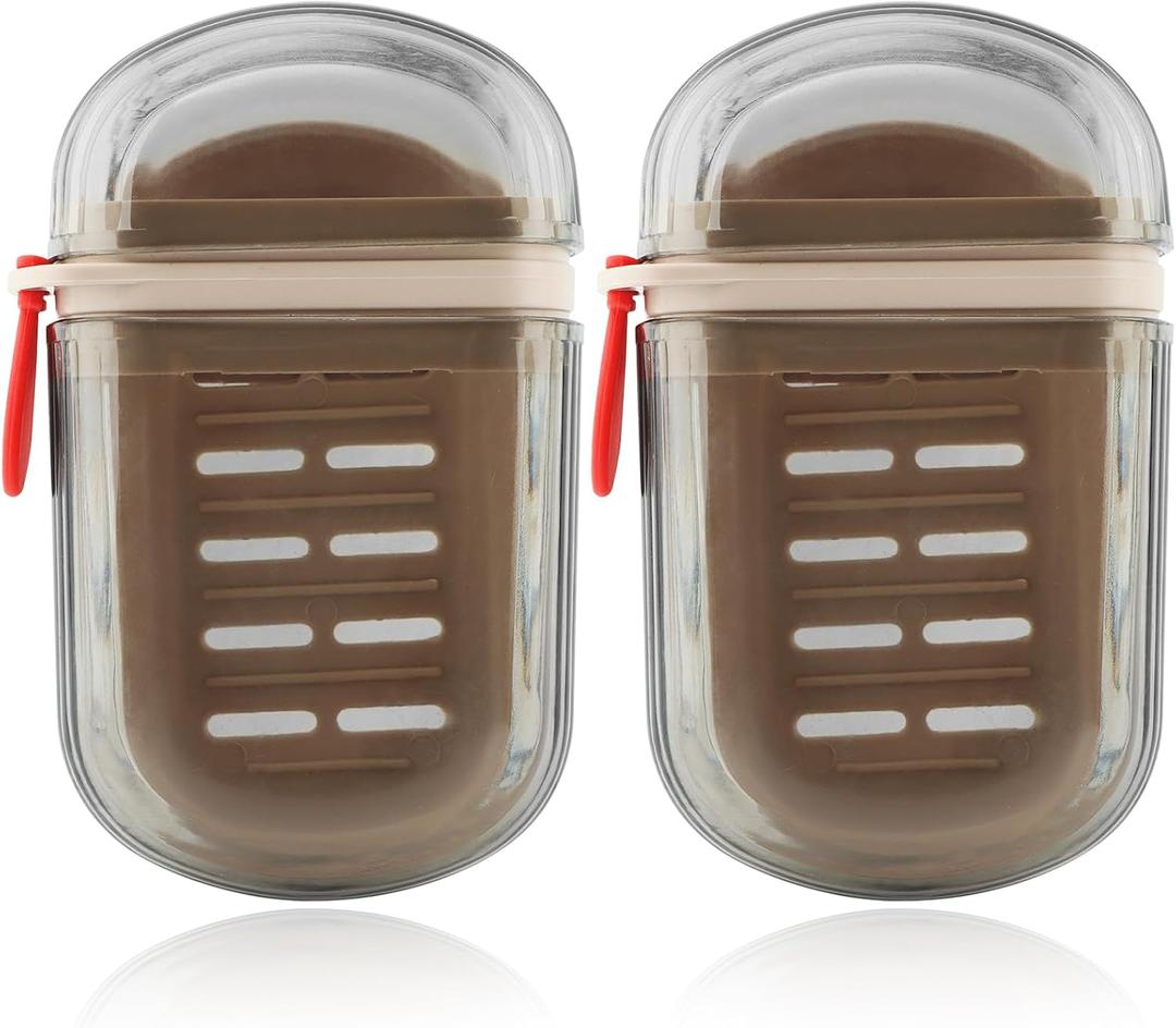 Travel Soap Case, Leakproof Soap Container with Lid, Bar Soaps Holder for Bathroomsshowers, Gyms, Efficient Drainage and Leak-Proof Seal Ensure Soaps Stays Dry(Color:2 pcs)