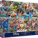 Buffalo Games  Thomas Kinkade Disney Collage Jigsaw Puzzle, 2000 Piece Puzzle for Adults, Disney Art Collection