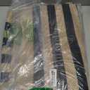 Lahome Enfys Modern Geometric Easy Jute Entryway Rug, 4x6 Black Washable Carpet for Bedroom Contemporary Thin Living Room Patio Rug, Farmhouse Non Slip Indoor Outdoor Carpet for Dining Room Backyard (Nature/Black Border)