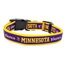 NFL Vikings Dog & Cat Collar - Medium, Shiny & Colorful, Licensed by The NFL